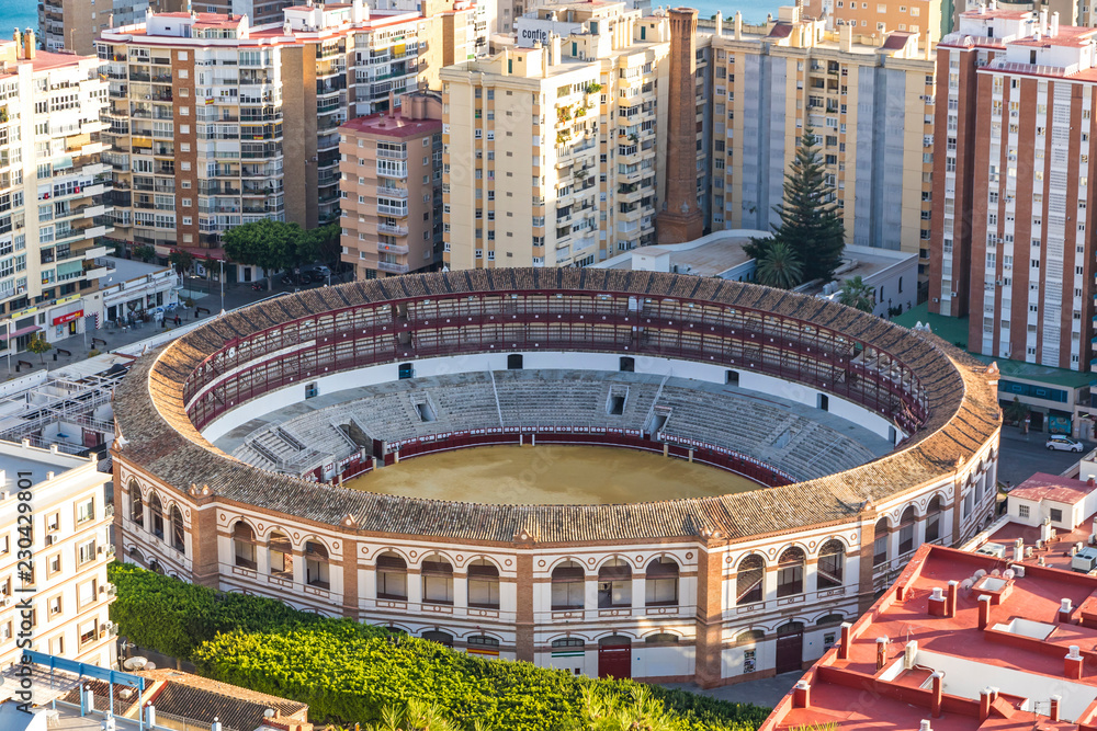 Plaza de Toros de Malagueta bullring in Malaga, Andalusia, Spain
