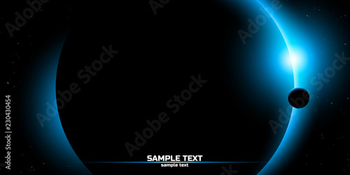minimal space design, simple astronomy background