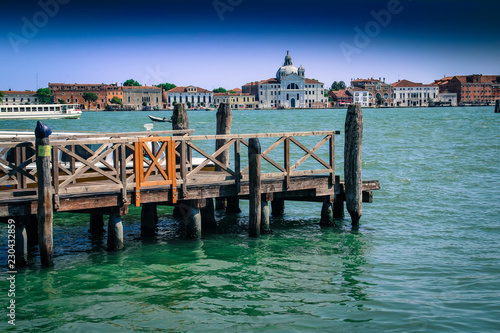 Beautiful view from bridge in Venice, Italy