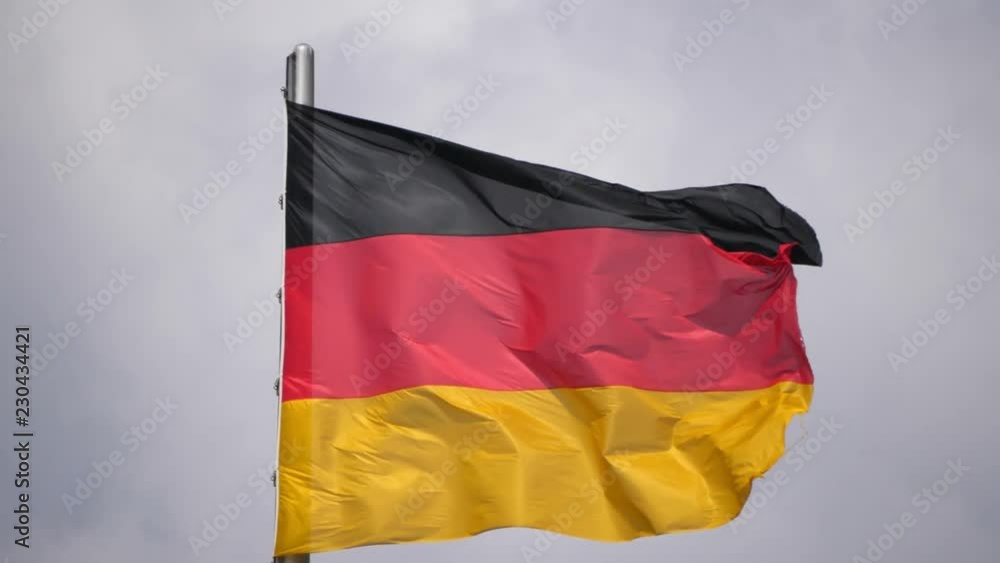 German flag in slow motion 180fps German flag in slow motion 180fps