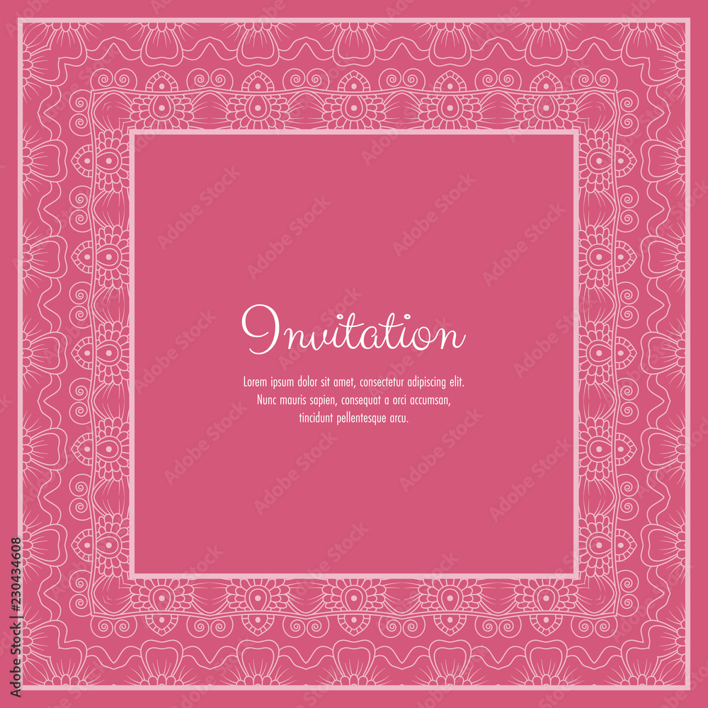 Abstract ornamental lace frame for greeting card or invitation Abstract ornamental lace frame for greeting card or invitation