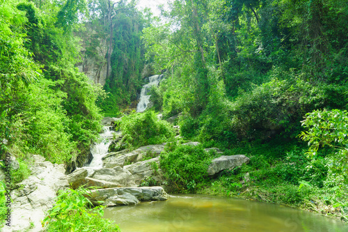 The Mae Sa waterfall. it is beautiful on Doi Suthep at Chiang Mai in Thailand