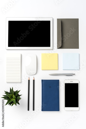 Business accessories with copy space