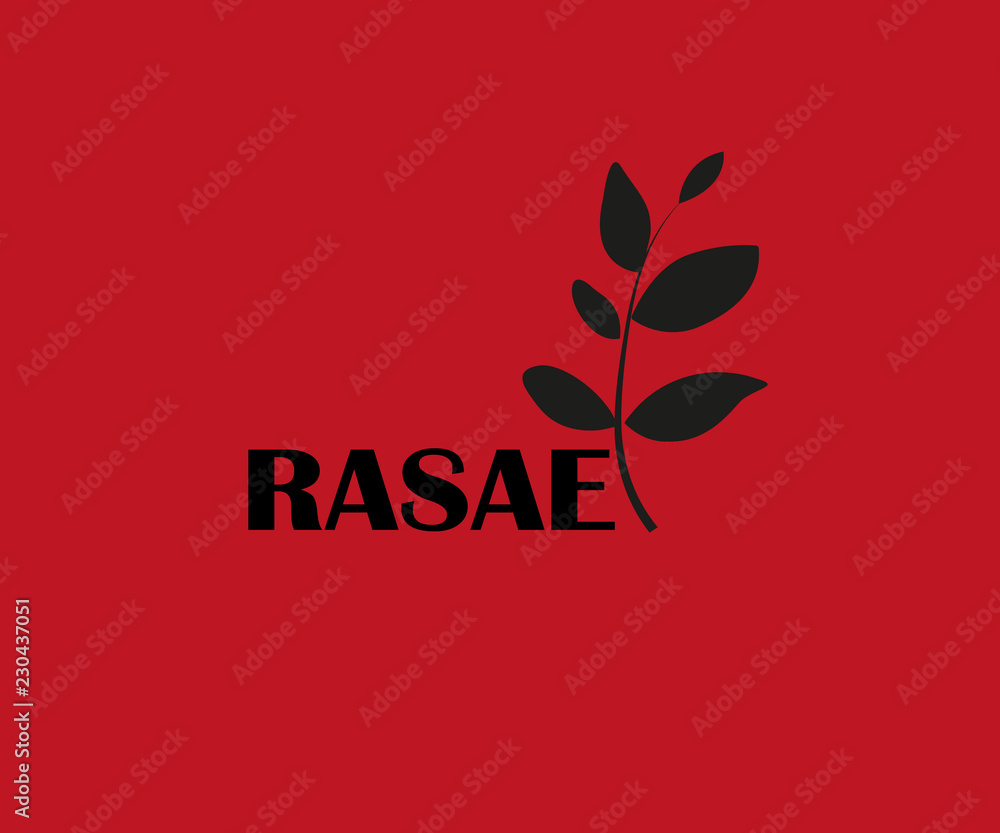 Obraz premium F letter eco logo, volume icon Realistic organic logo with leaves. illustration