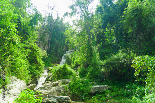 The Mae Sa waterfall. it is beautiful on Doi Suthep at Chiang Mai in Thailand