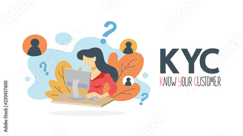 KYC or know your customer concept. Idea of business