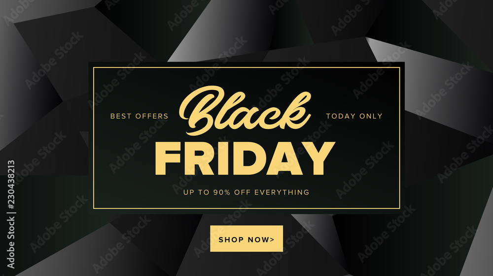 Obraz premium Black Friday modern promotion square web banner for social media mobile apps. Elegant sale and discount promo backgrounds with abstract pattern. Email ad newsletter layouts.