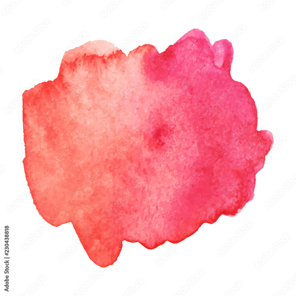 Abstract art hand paint isolated Watercolor stain on white background. Watercolor banner