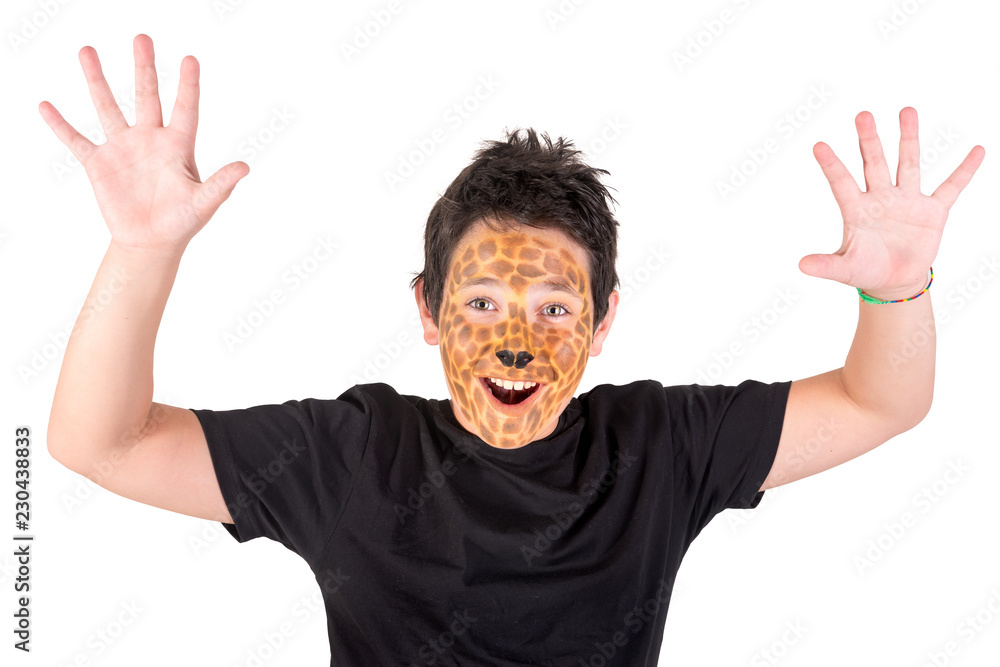 Fototapeta premium Boy with face-paint