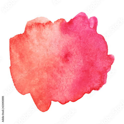 Abstract art hand paint isolated Watercolor stain on white background. Watercolor banner