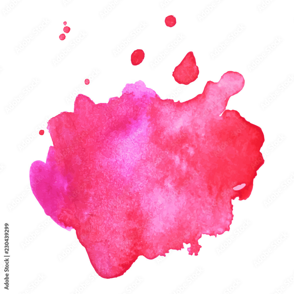 Abstract art hand paint isolated Watercolor stain on white background. Watercolor banner