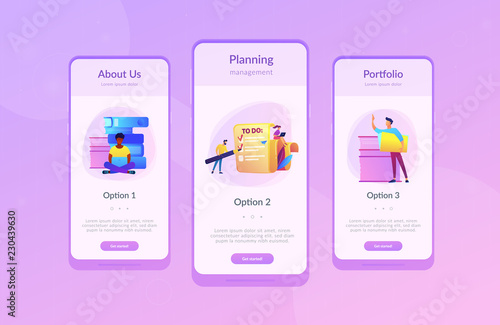 Task management it app interface template