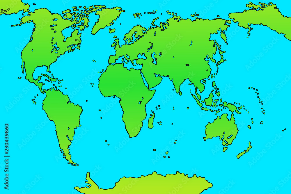 Obraz premium World green map. Abstract background. Vector illustration.