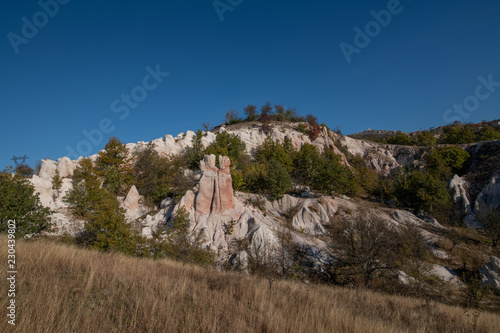 Rock phenomenon The Stone Wedding located near the village of Zimzelen, Bulgaria