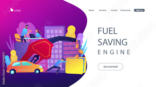 Fuel saving engine landing page.