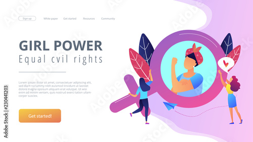 Feminism concept vector illustration.
