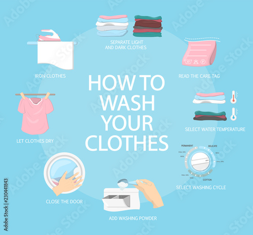 How to wash clothes step-by-step guide for housewife