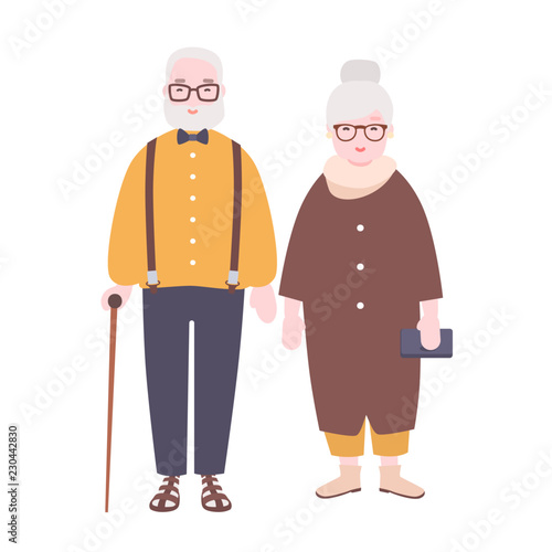 Adorable elderly married couple