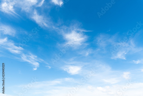 clear blue sky with white cloud background. Clearing day and Good weather in the morning.