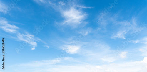 clear blue sky with white cloud background. Clearing day and Good weather in the morning.