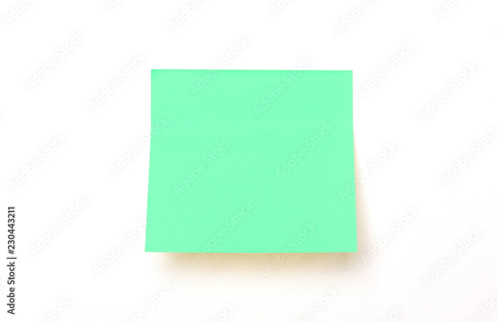 Green sticky note Green sticky note