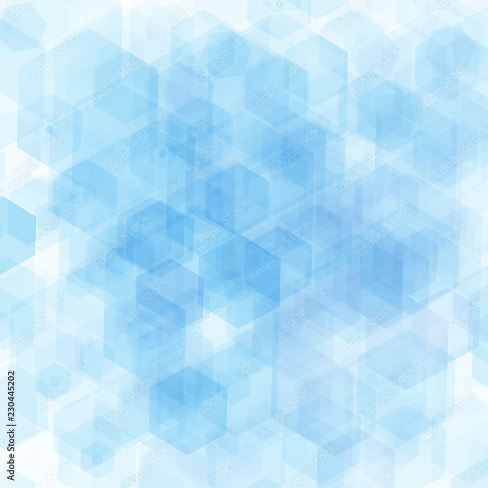 Vector Abstract geometric background. Template brochure design. Blue hexagon shape Vector Abstract geometric background. Template brochure design. Blue hexagon shape