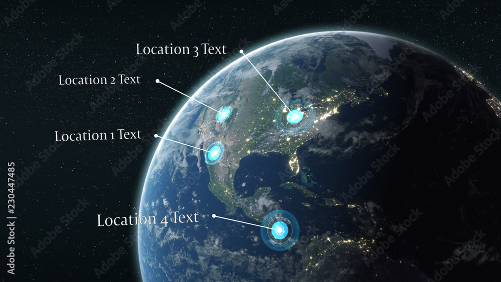 Realistic Earth Location Infographic