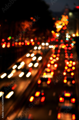 blurry city traffic