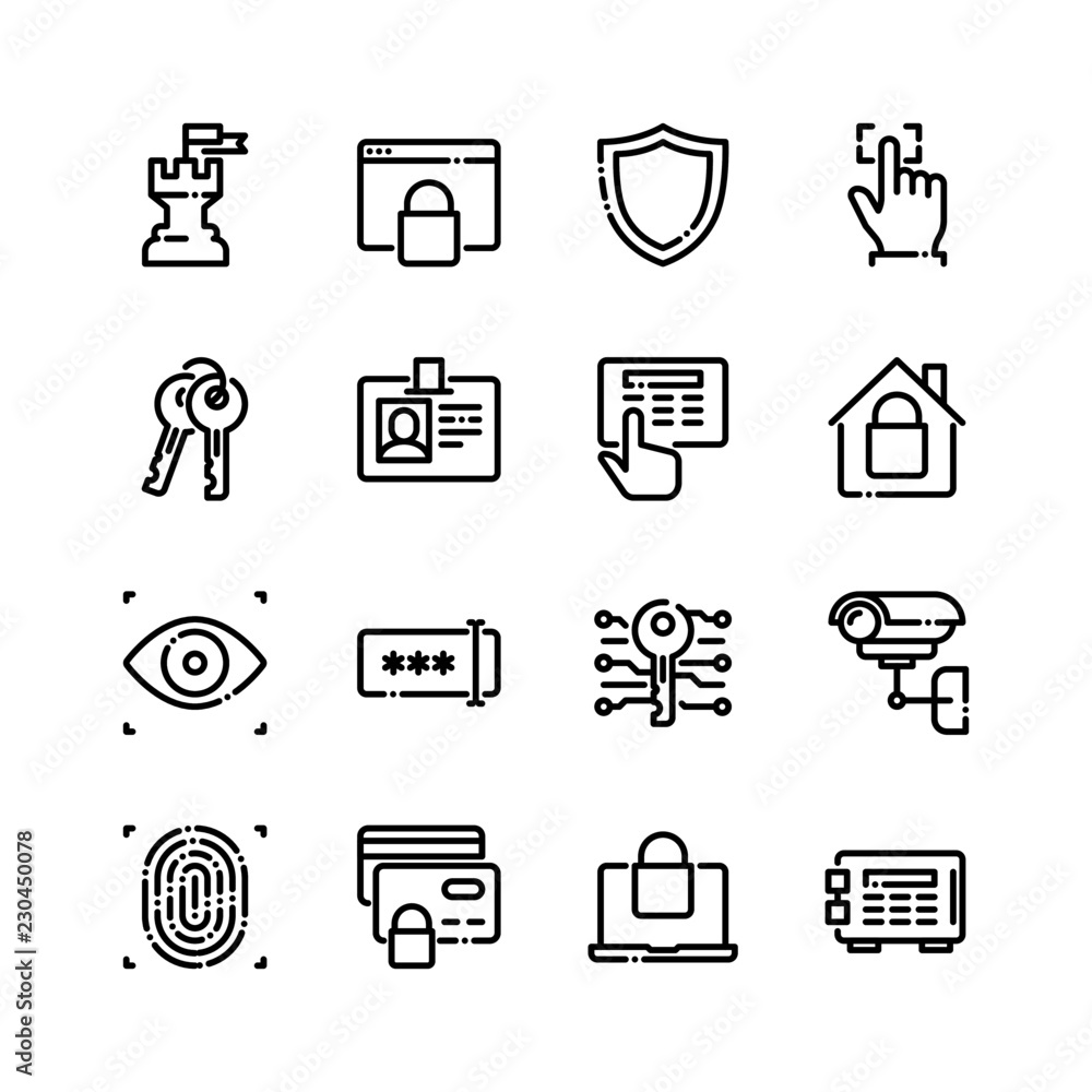 Security icons set