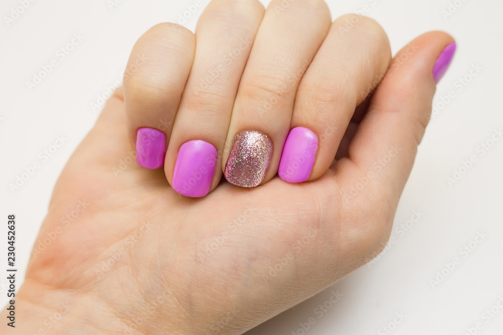 Nail varnishing in white color. Manicure, pedicure beauty salon concept. Empty place for text or logo. Nail varnishing in white color. Manicure, pedicure beauty salon concept. Empty place for text or logo.