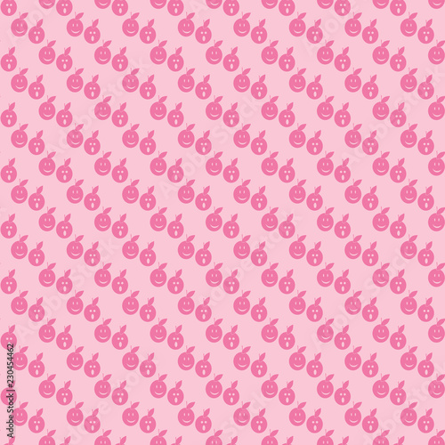 seamless pattern. Smiling cherry