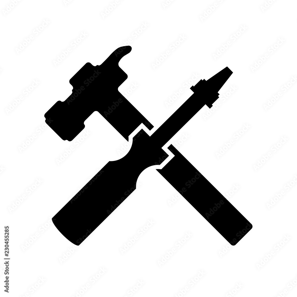 Set of icons of building tools. Vector illustration Set of icons of building tools. Vector illustration