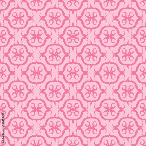 seamless geometric abstract pattern with floral motive