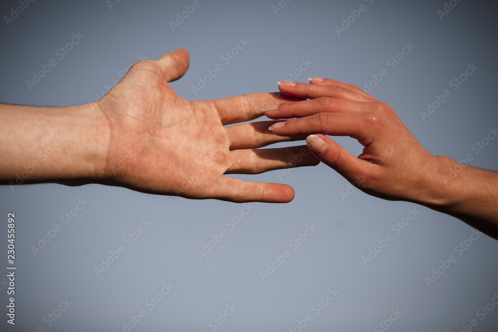 hands of man and woman