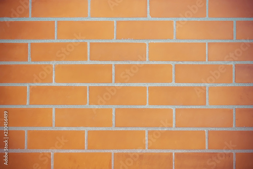 Close up standard brick pattern,Empty red brick wall textured background.