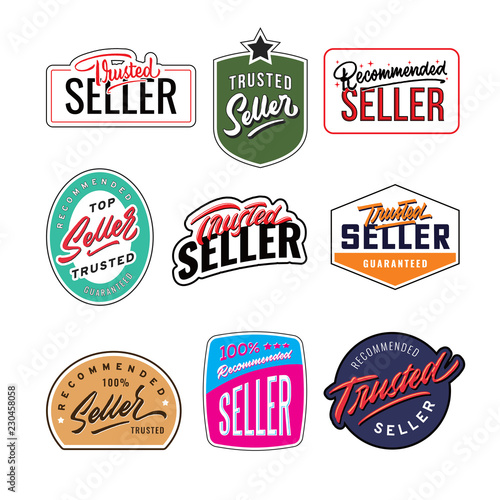 recommended and trusted seller vintage badge design template