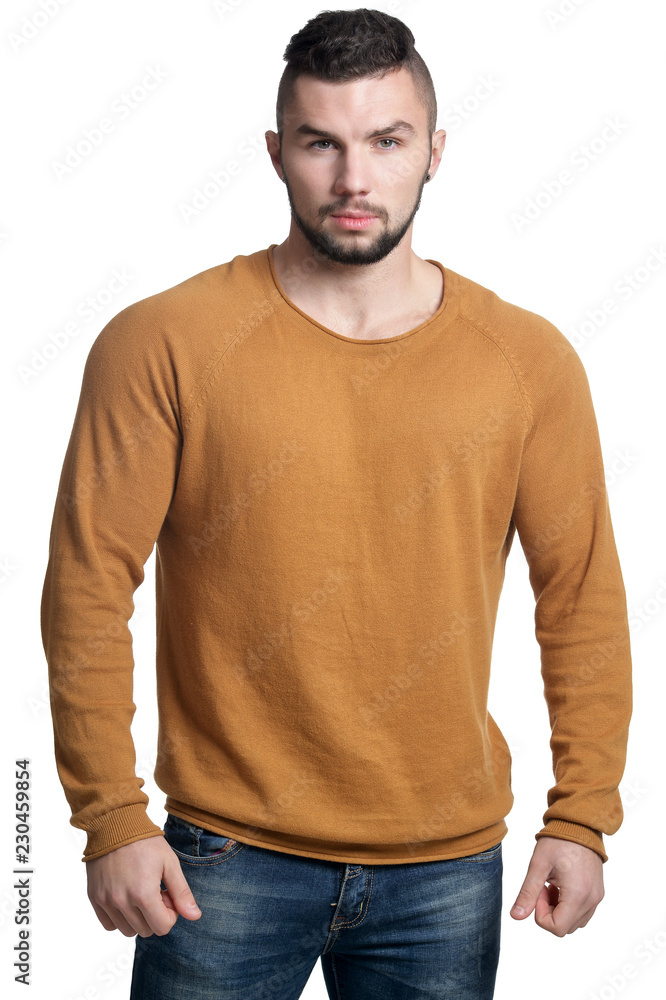 Portrait of handsome young man on white background Portrait of handsome young man on white background
