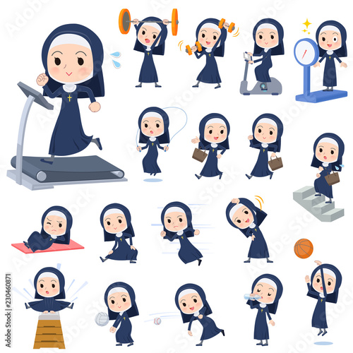Nun women_exercise