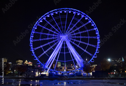 A ferris wheel is shown in the Old Port of Montreal