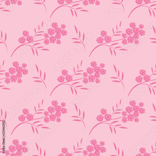 seamless pattern with flowering branch © Mykyta