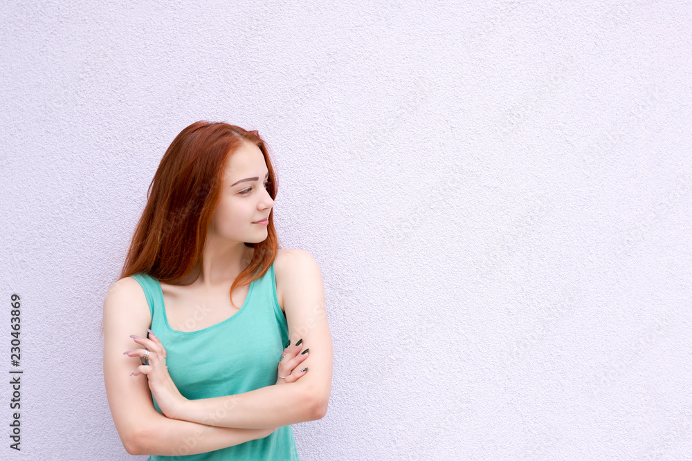 Attractive red hair girl Attractive red hair girl