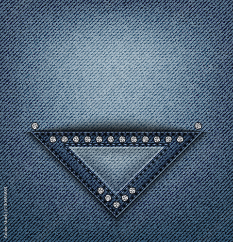 Jeans triangle pocket design