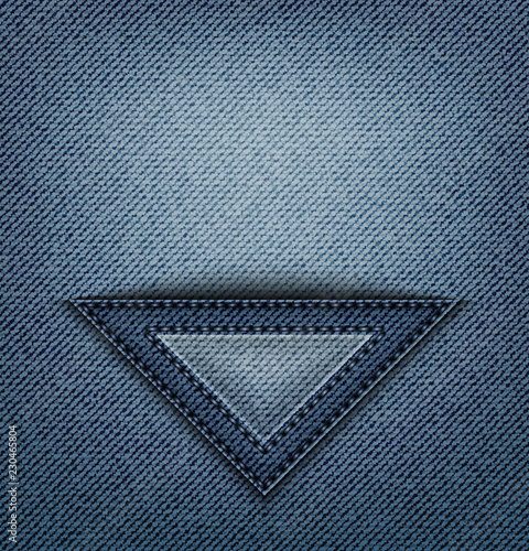 Jeans triangle pocket
