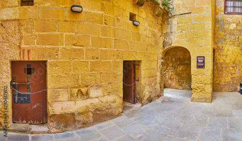 The courtyard of Old Prison, Rabat, Victoria, Gozo, Malta photo