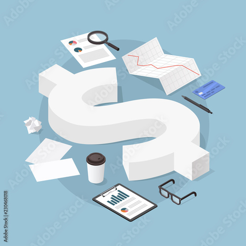 Isometric Financial Concept Illustration