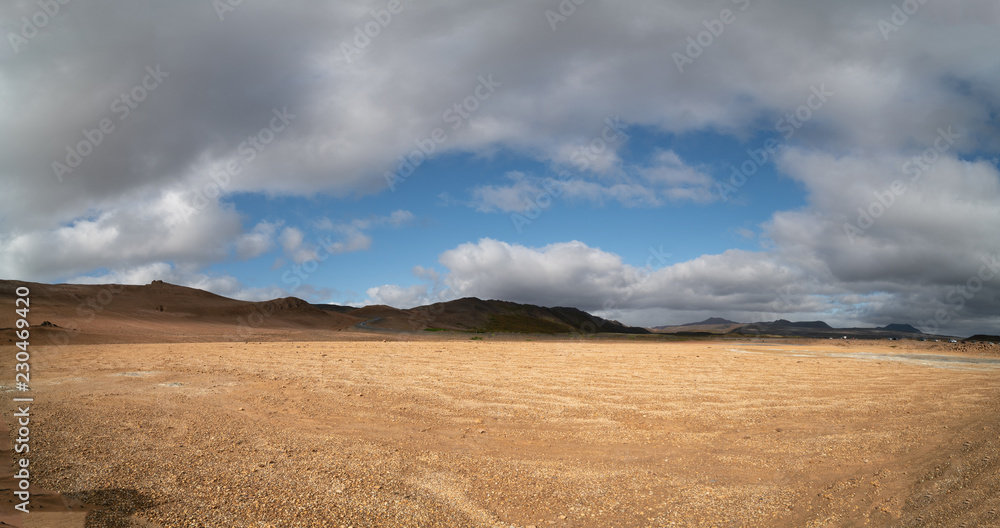 Fototapeta premium Rocks desert in a hot springs area Hverir