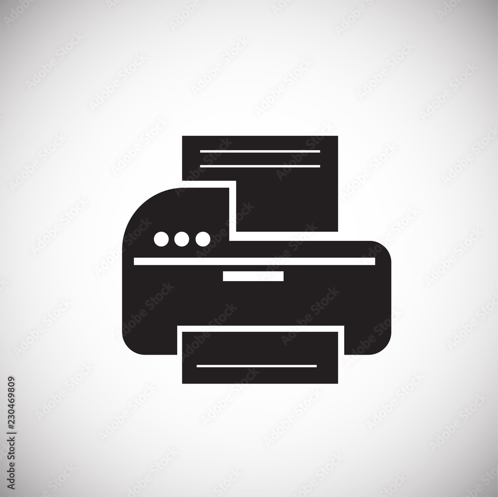 Printer on white background icon Printer on white background icon