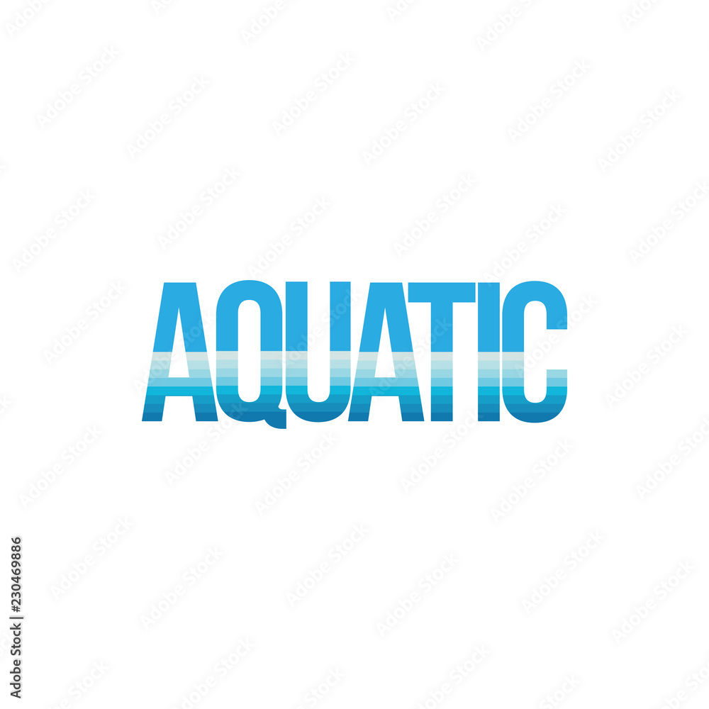 AQUATIC word design AQUATIC word design
