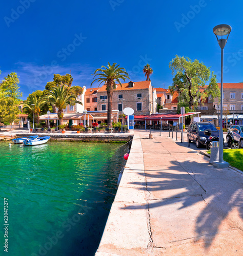 Adriatic town of Cavtat waterfront panoramic view