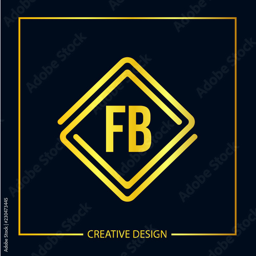 Initial FB Letter Logo Template Design
